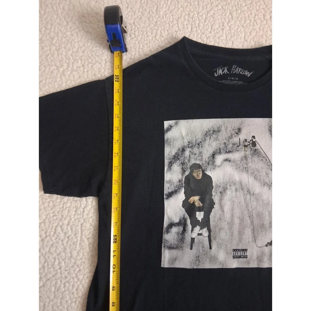 Jack Harlow Distressed Album Cover Black Graphic Tee Large